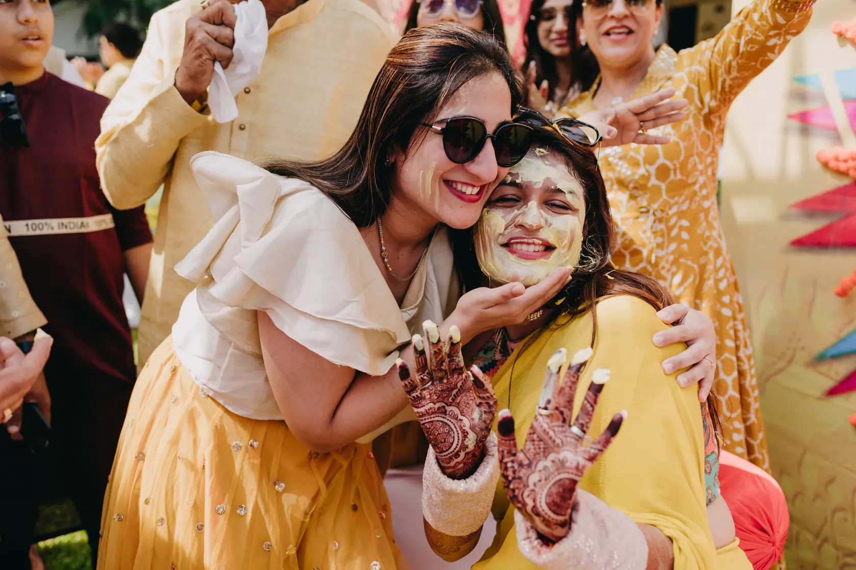 Portrait from Pearl and Nimish's haldi