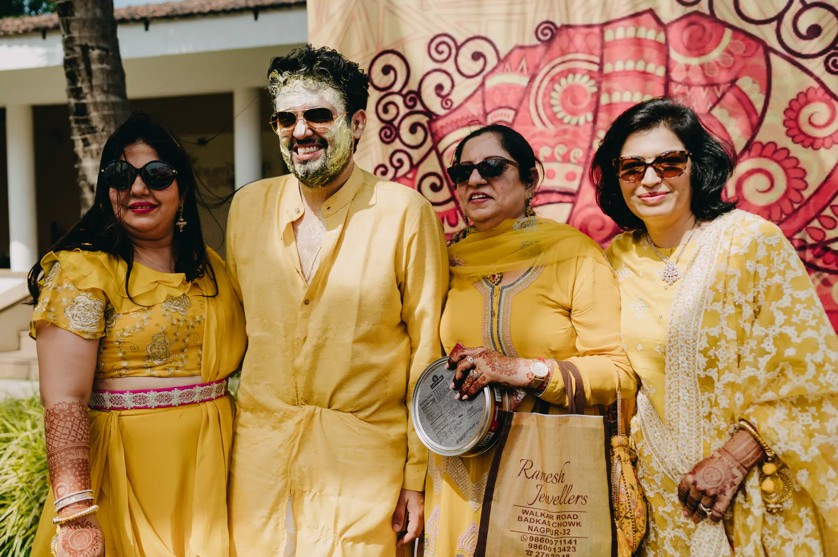 Portrait from Pearl and Nimish's haldi