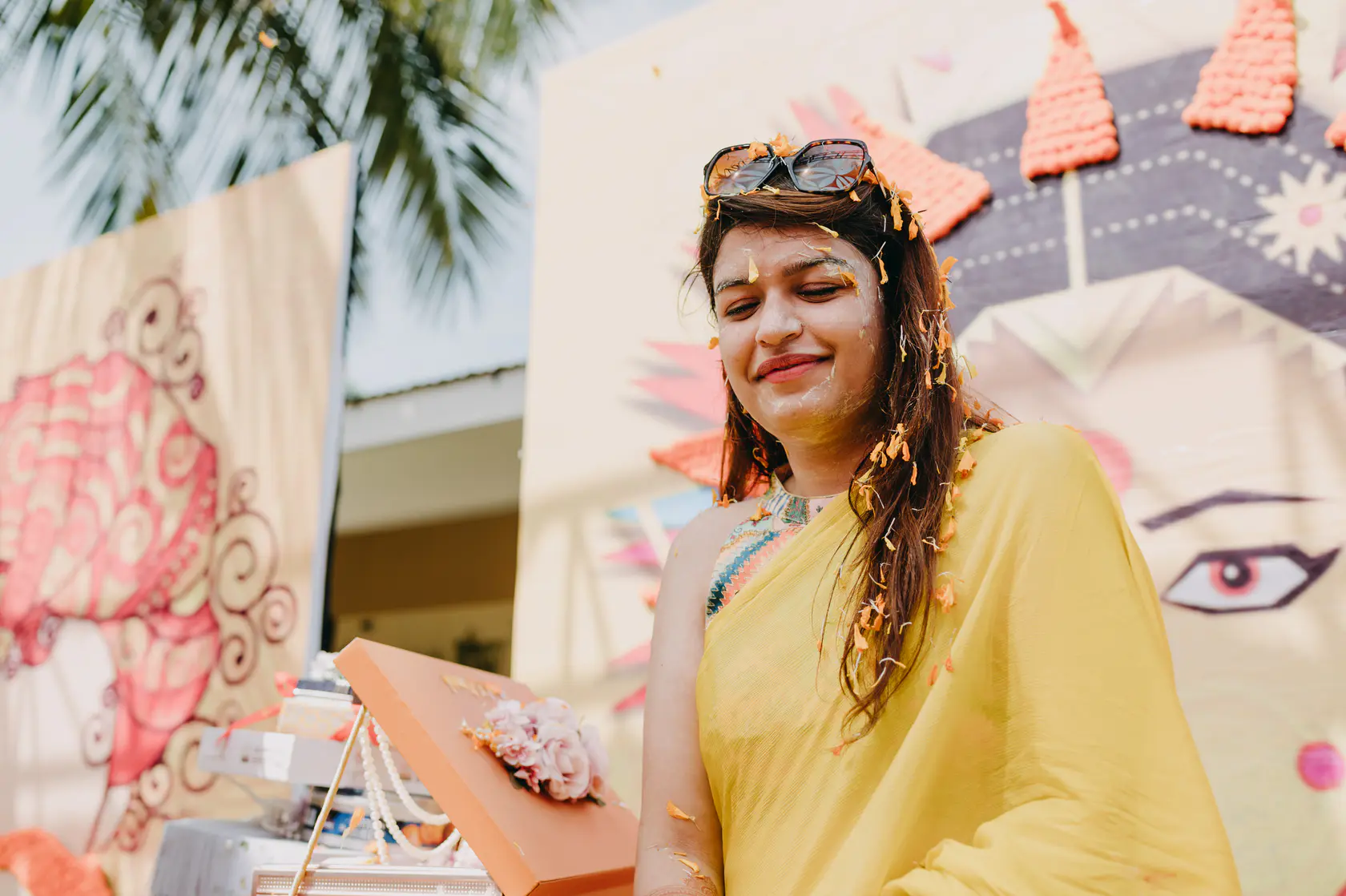 Portrait from Pearl and Nimish's haldi