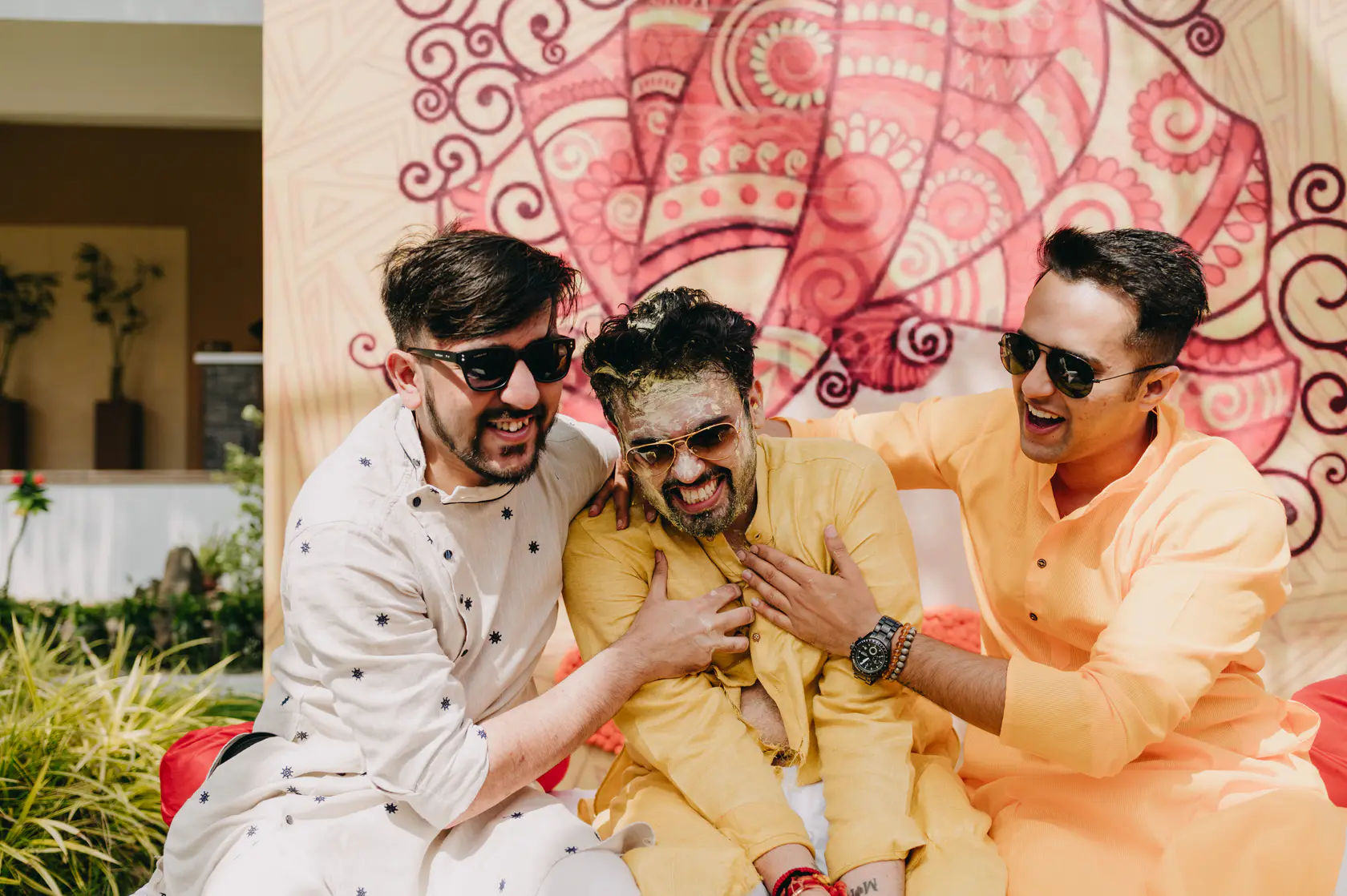 Portrait from Pearl and Nimish's haldi