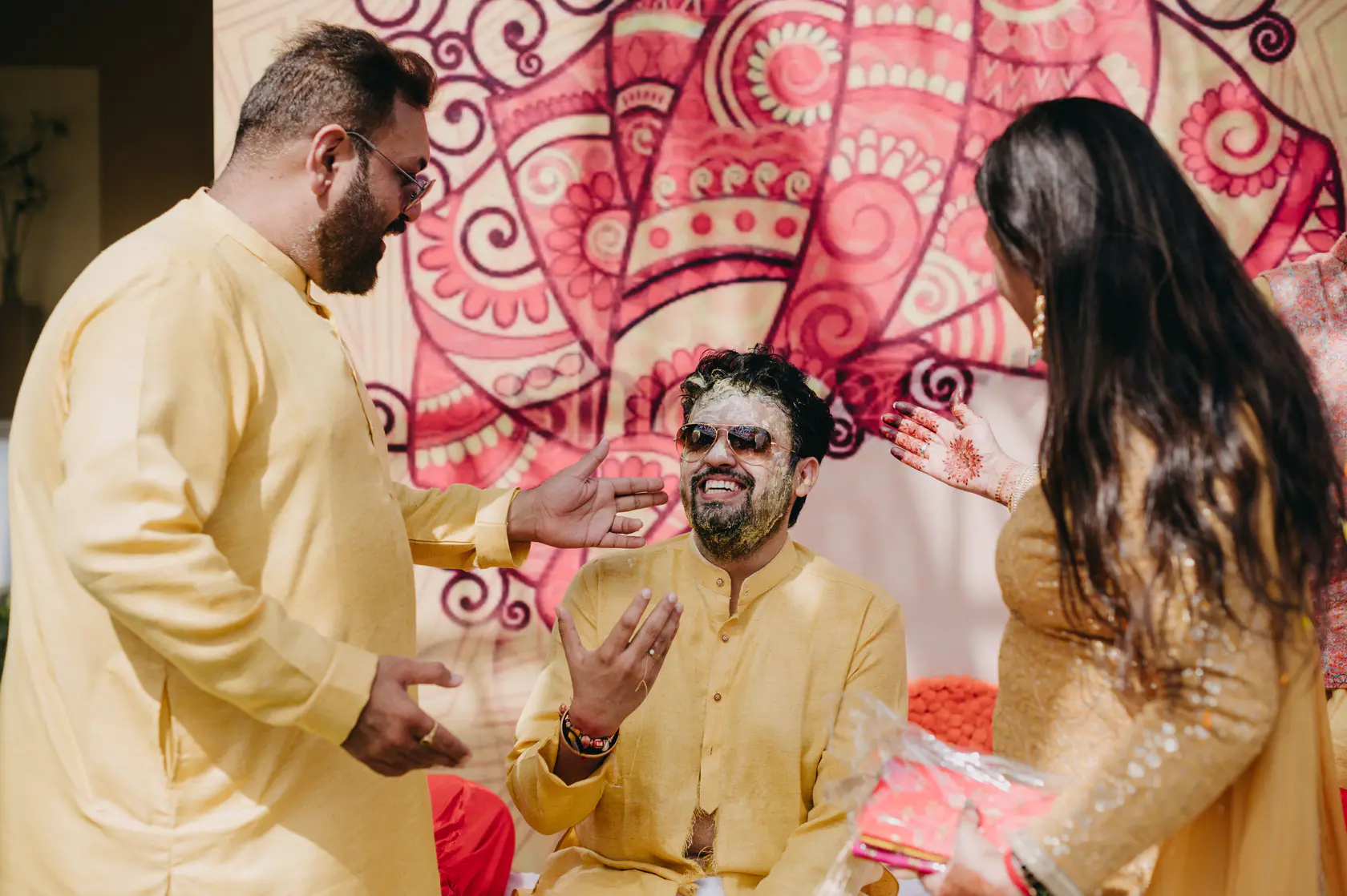 Portrait from Pearl and Nimish's haldi