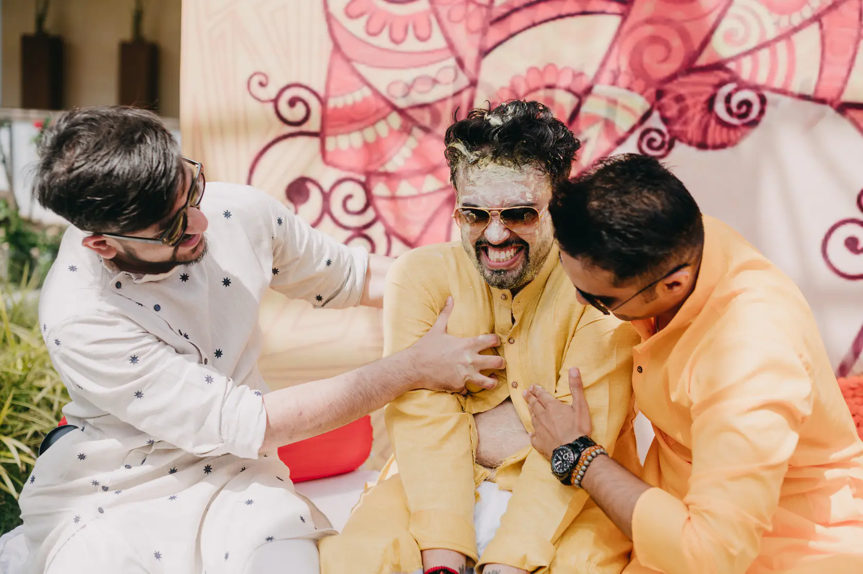 Portrait from Pearl and Nimish's haldi