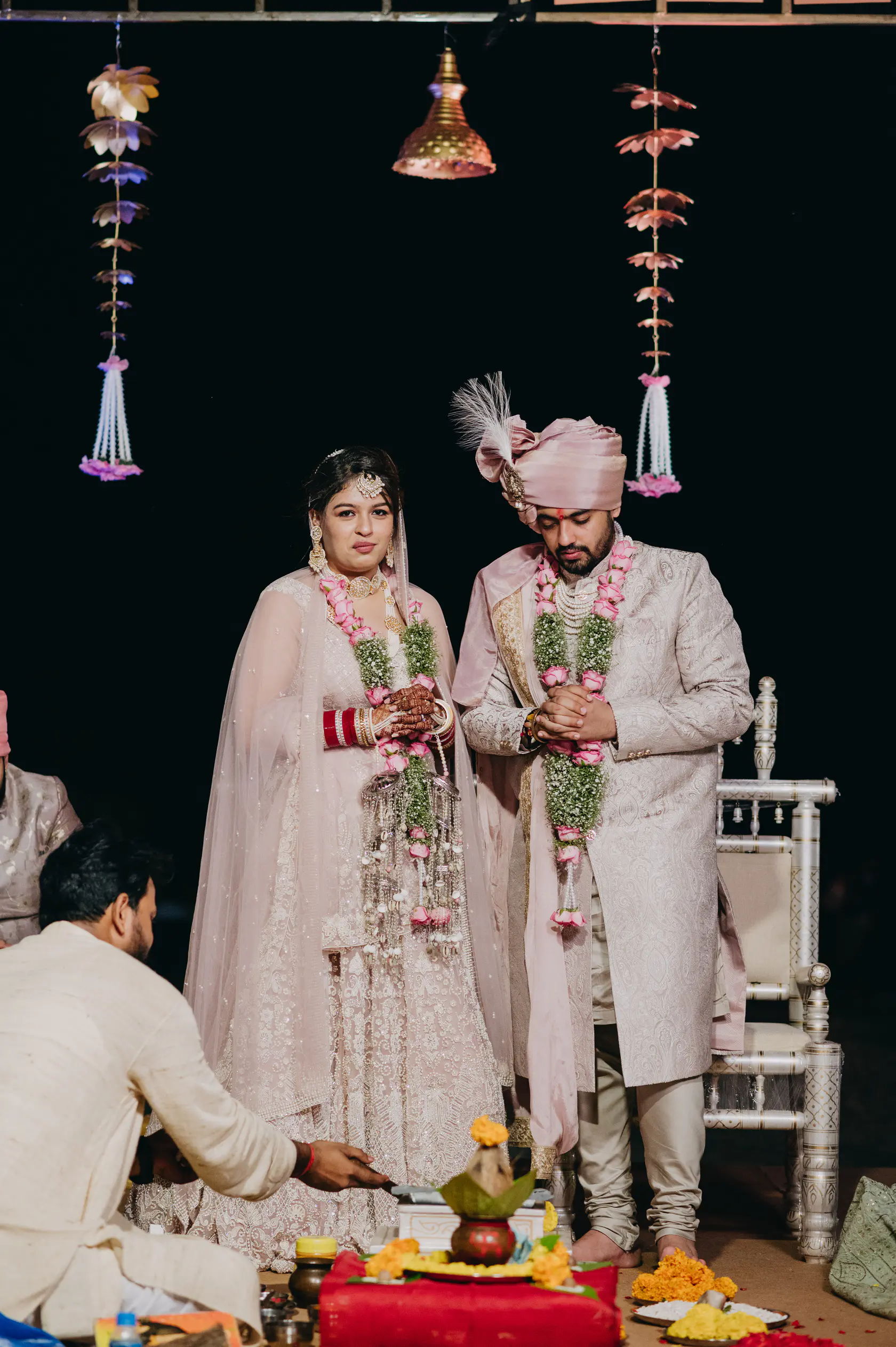 Pearl and Nimish photographed together during their wedding