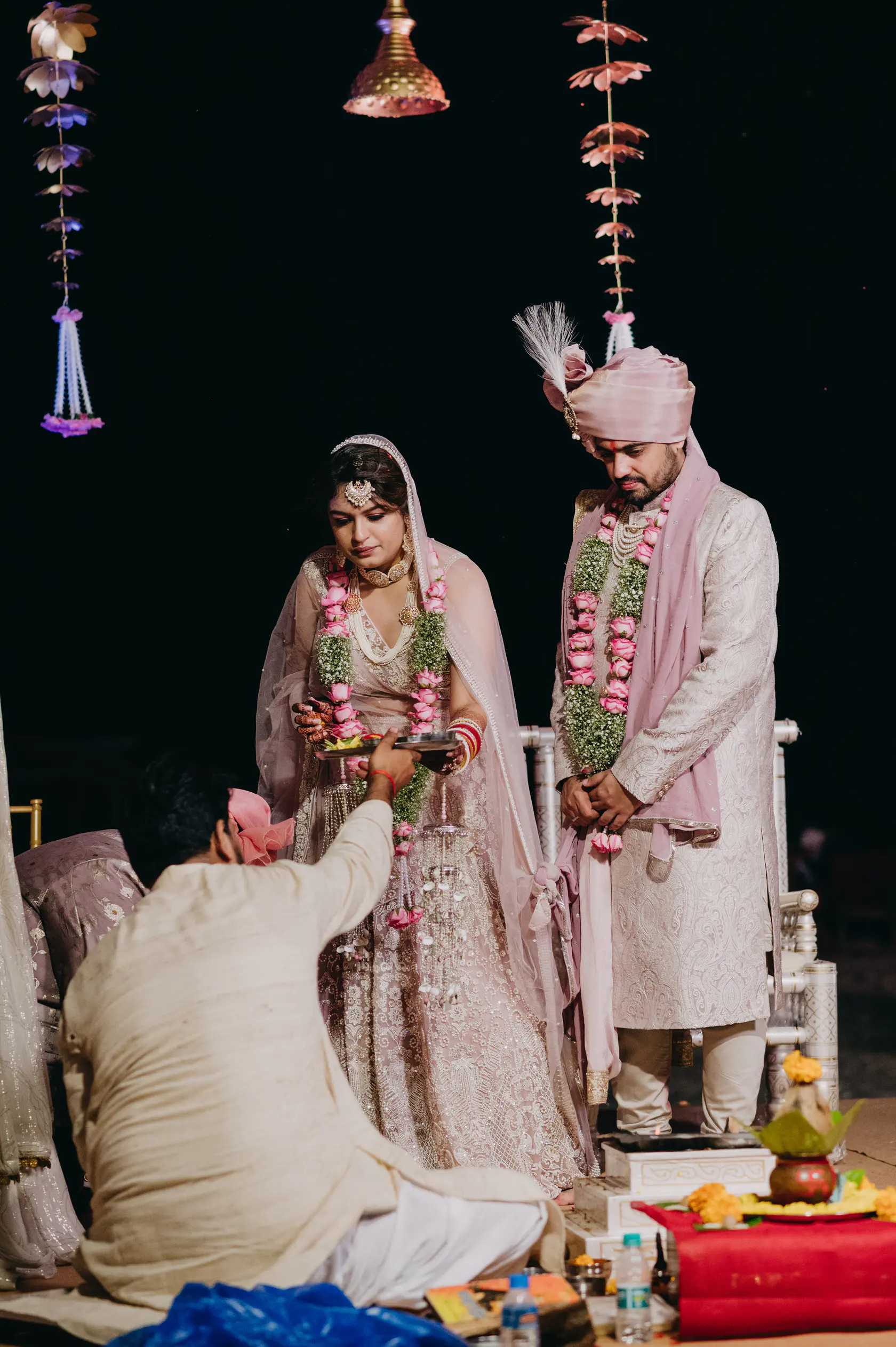 Pearl and Nimish photographed together during their wedding