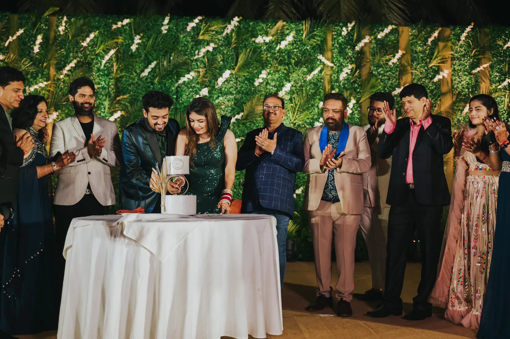 Portrait from Pearl and Nimish's reception