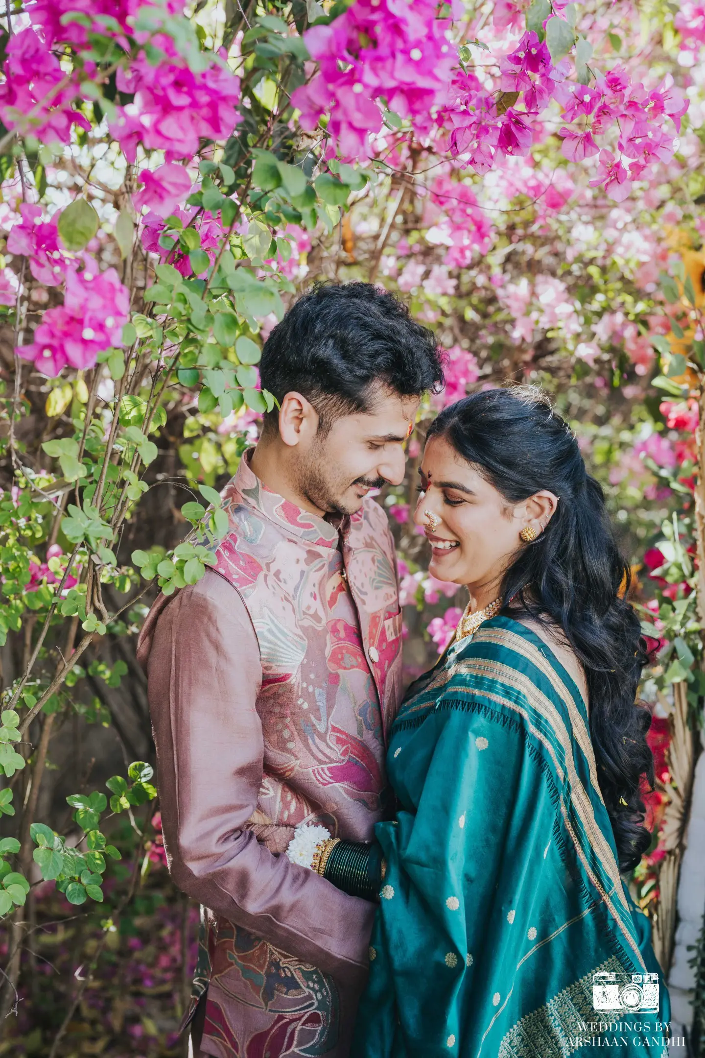 Priyansh and Aditi photographed together during their haldi sangeet
