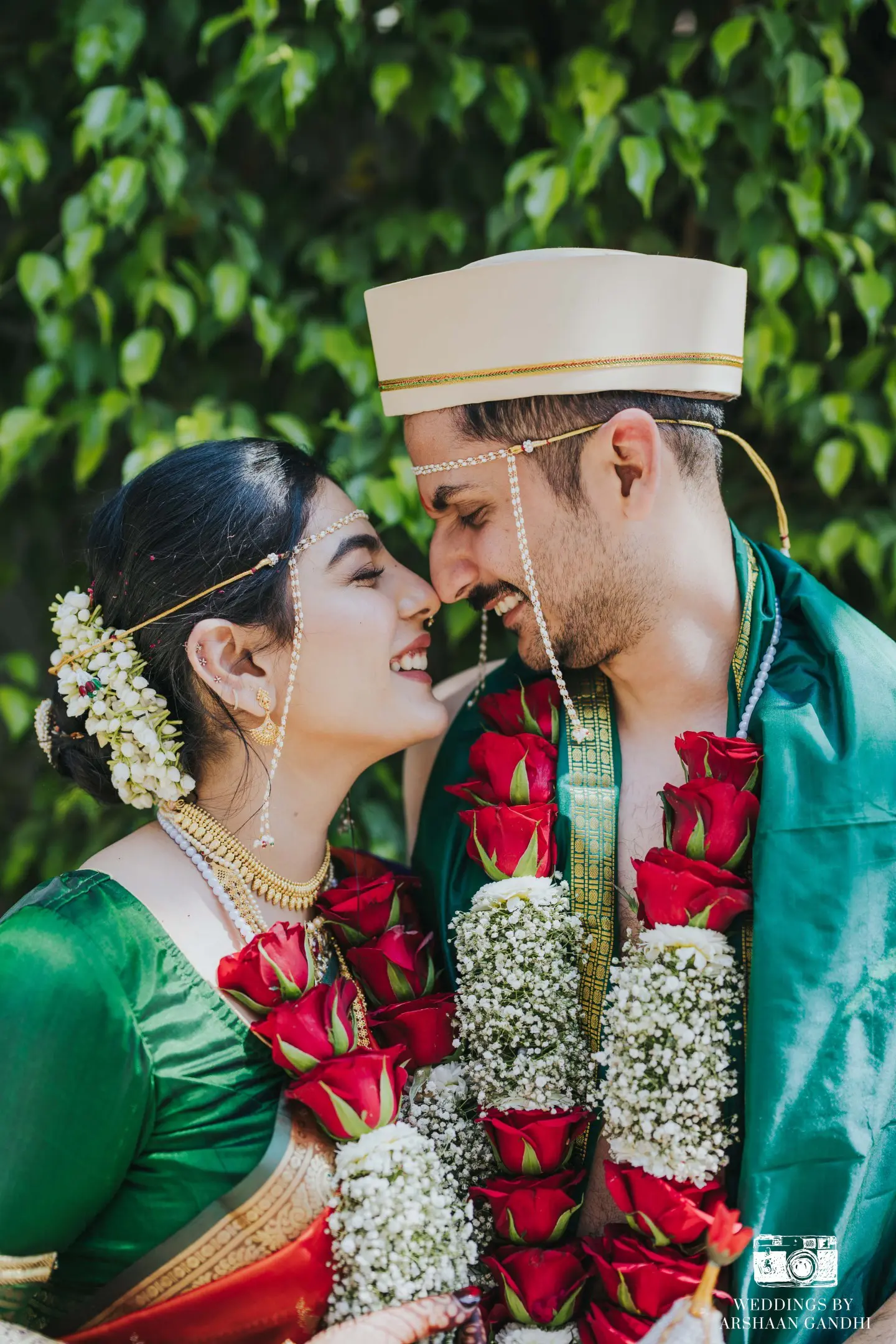 Priyansh and Aditi photographed together during their wedding day