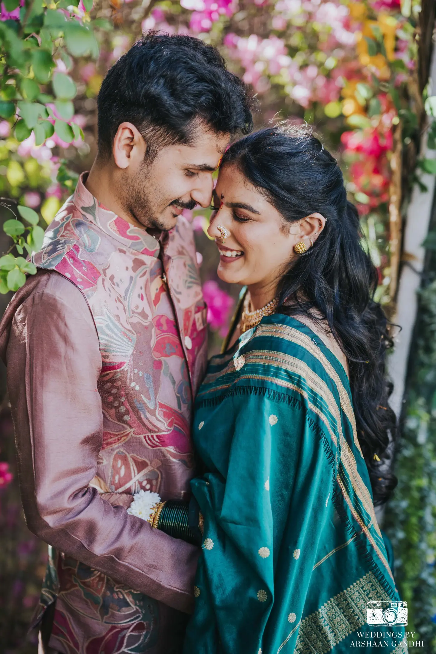 Priyansh and Aditi photographed together during their haldi sangeet