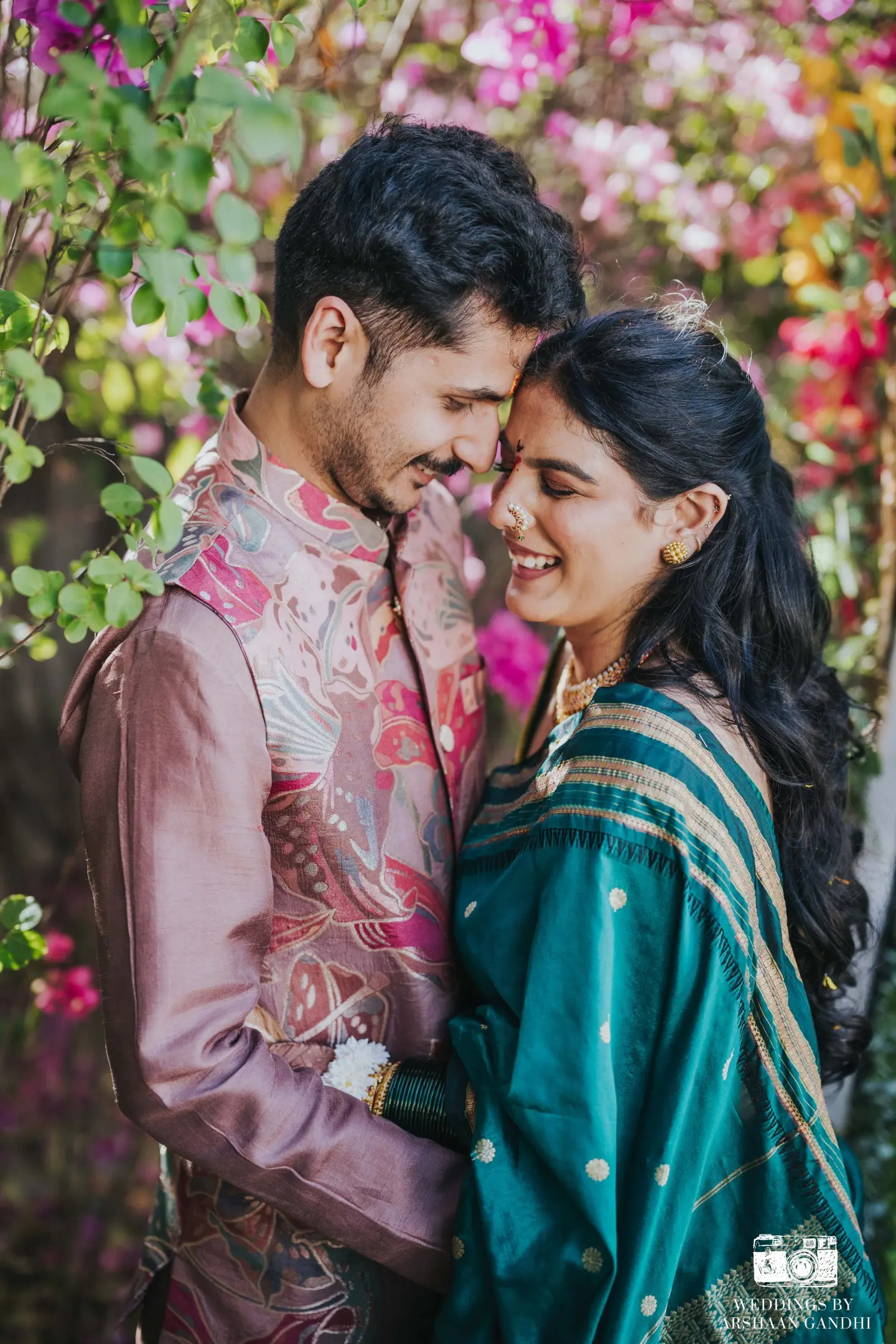 Priyansh and Aditi photographed together during their haldi sangeet