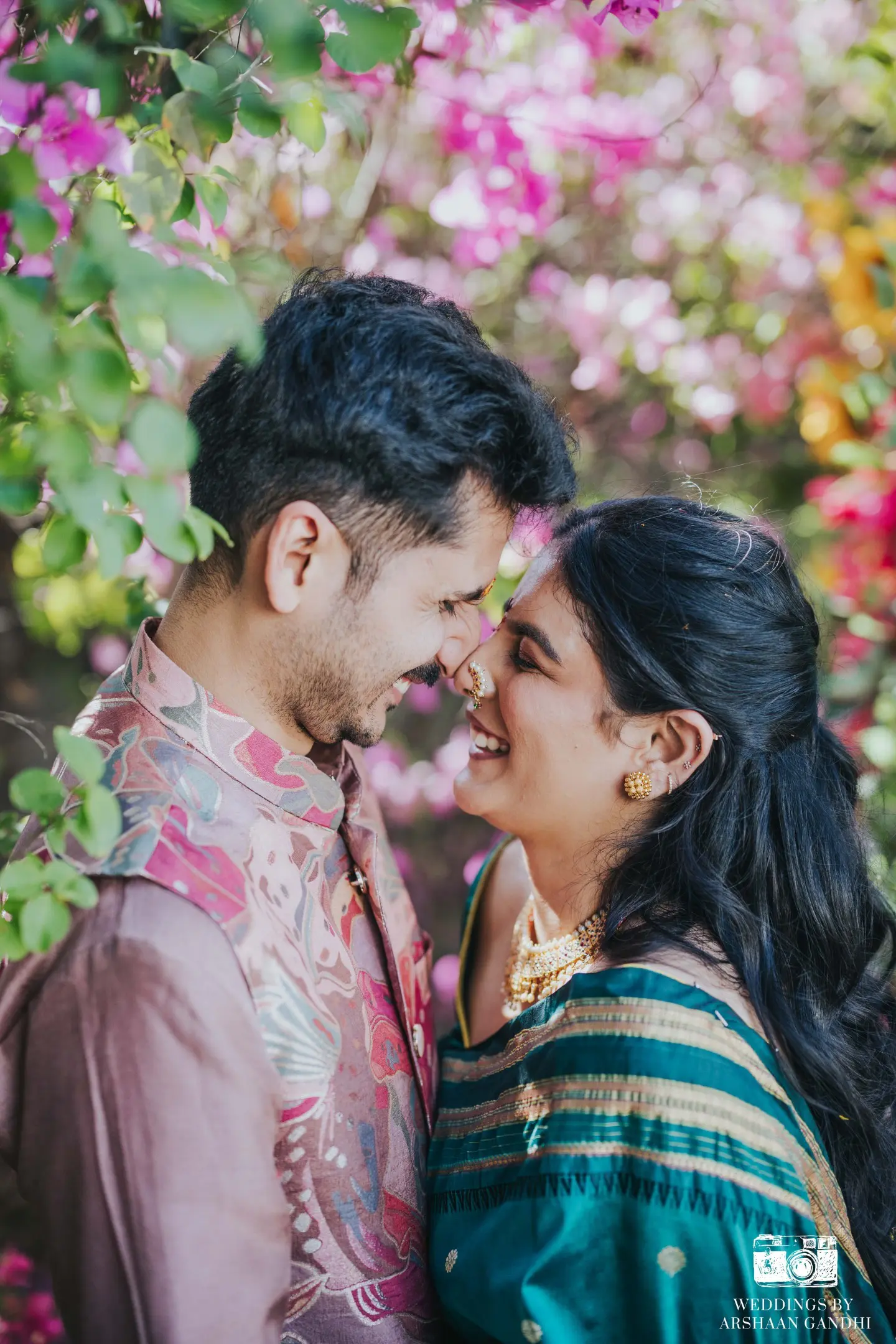 Priyansh and Aditi photographed together during their haldi sangeet