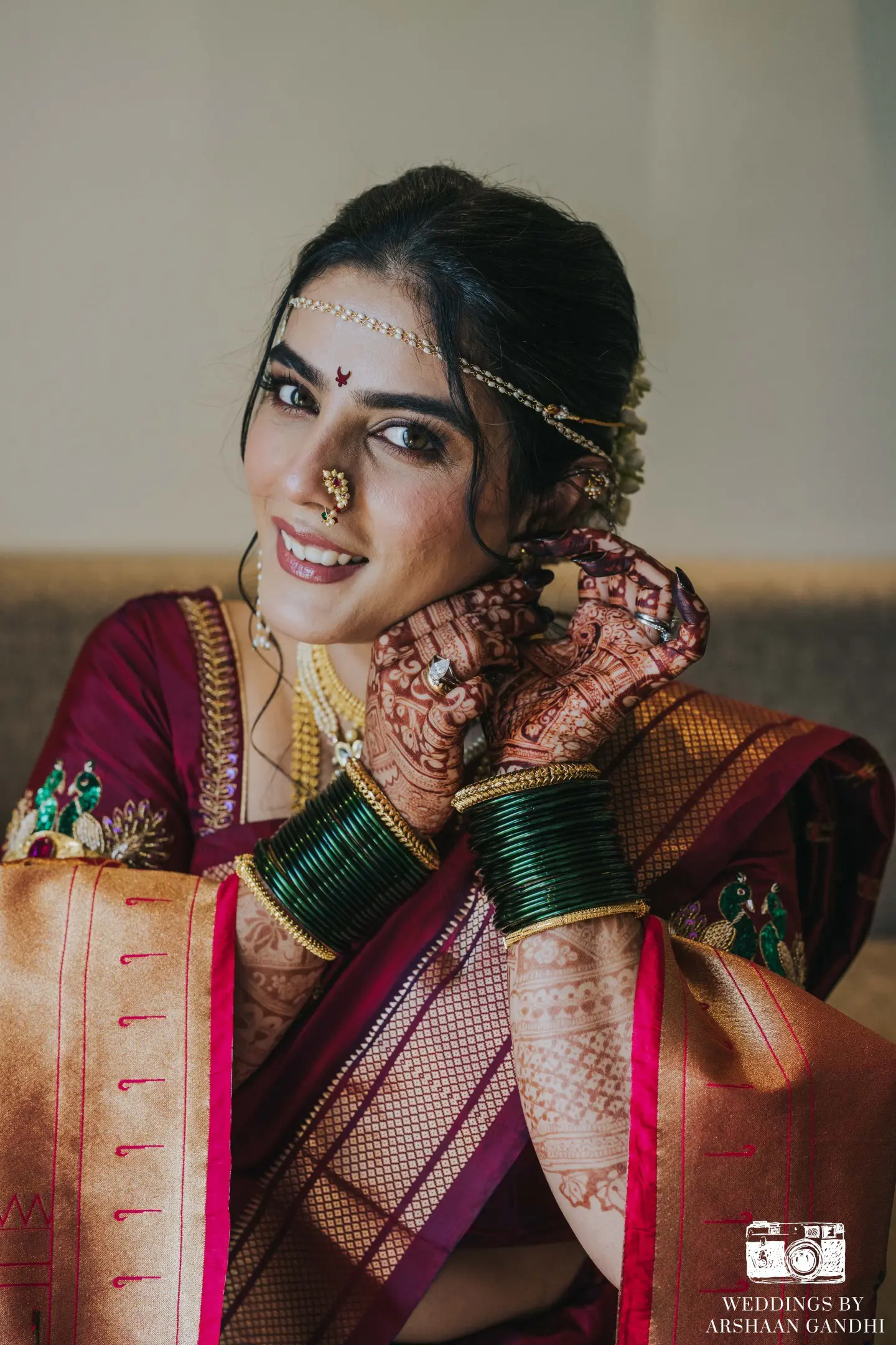 Portrait from Priyansh and Aditi's wedding day