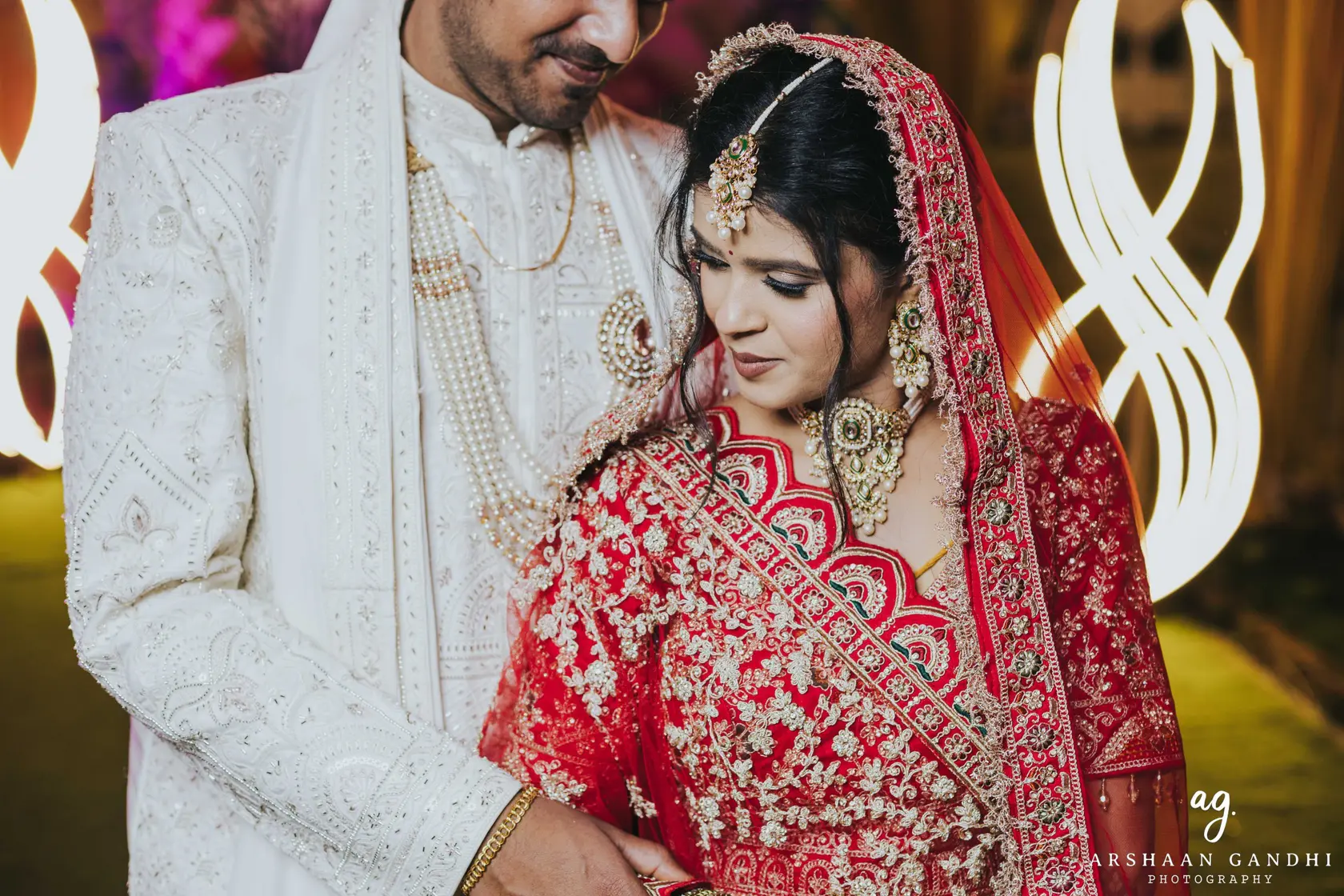 Shaily and Shyam photographed together during their reception wedding candid