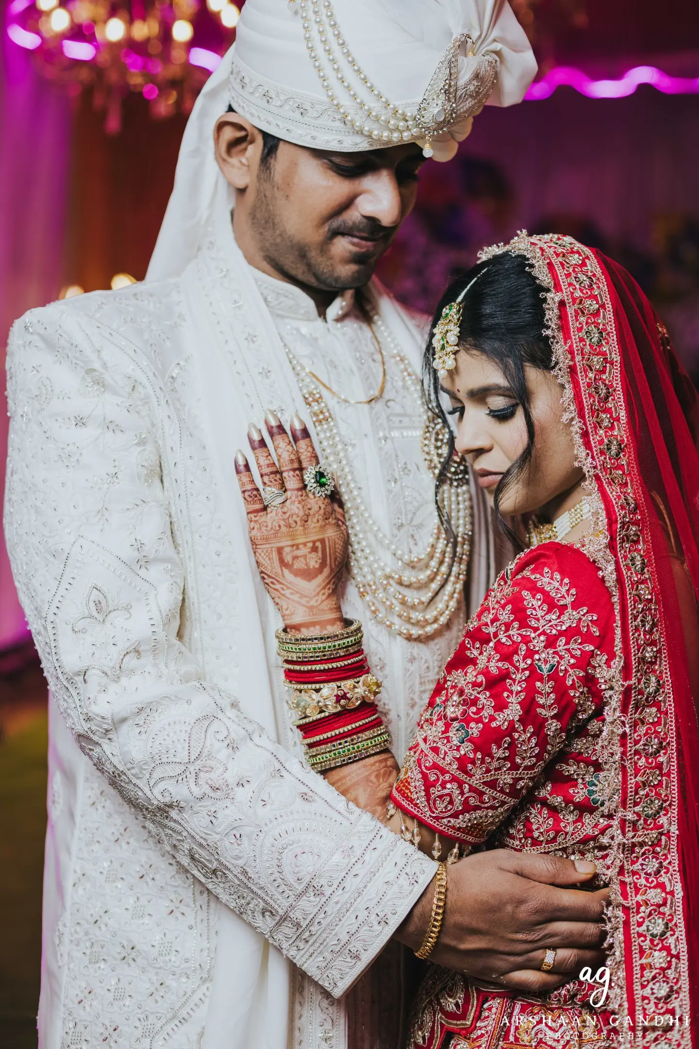 Shaily and Shyam photographed together during their reception wedding candid
