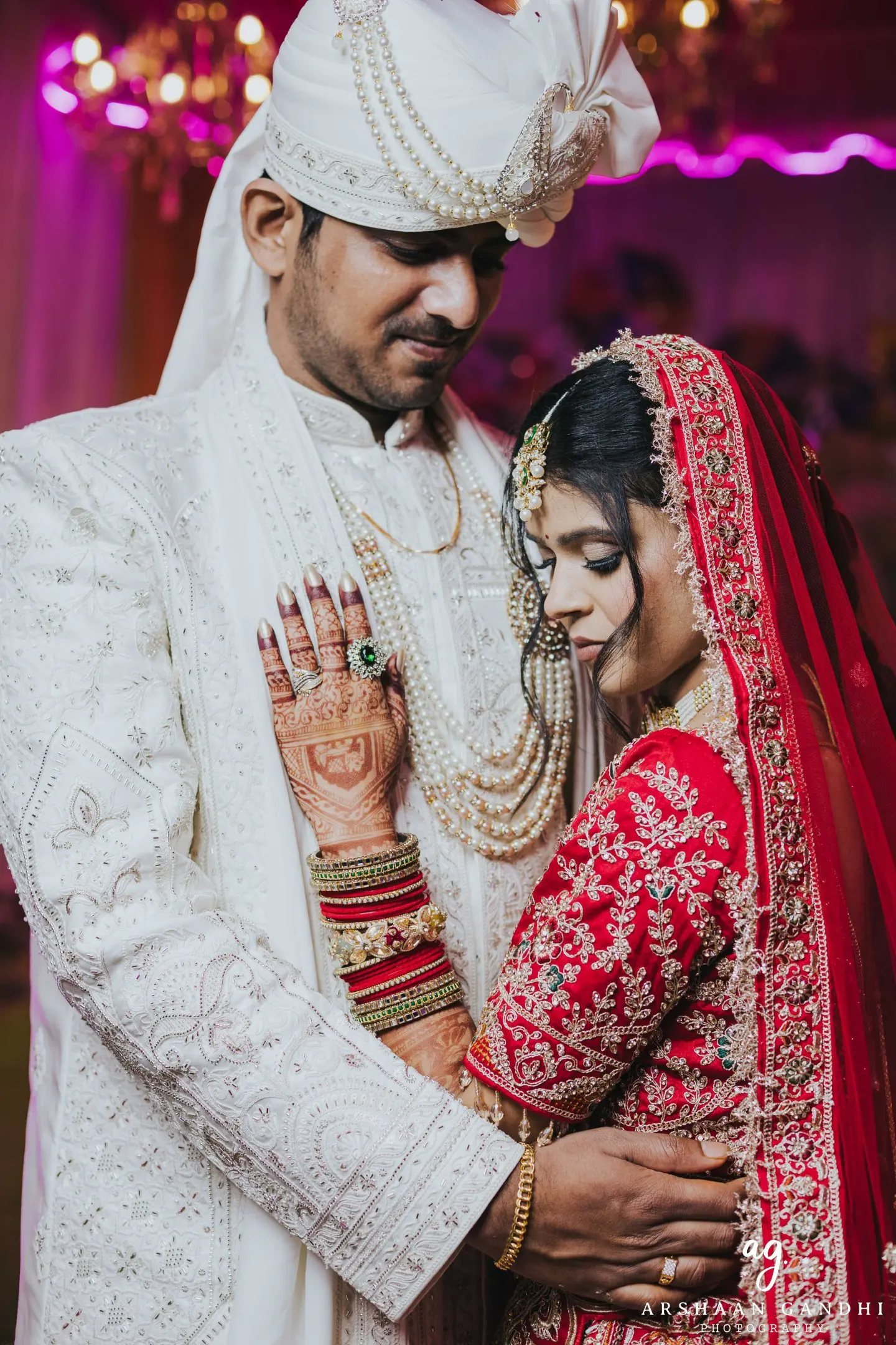 Shaily and Shyam photographed together during their reception wedding candid