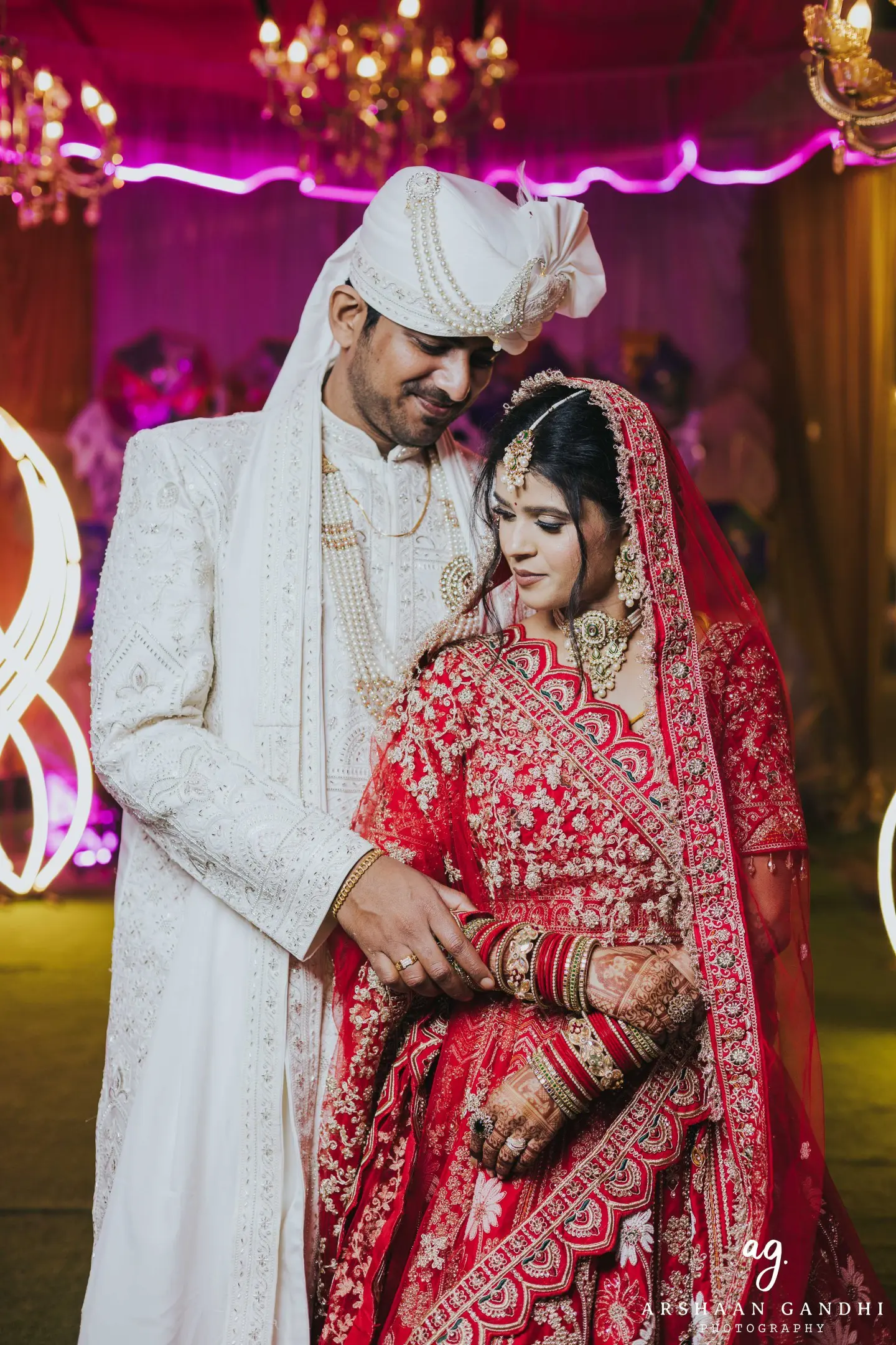 Shaily and Shyam photographed together during their reception wedding candid