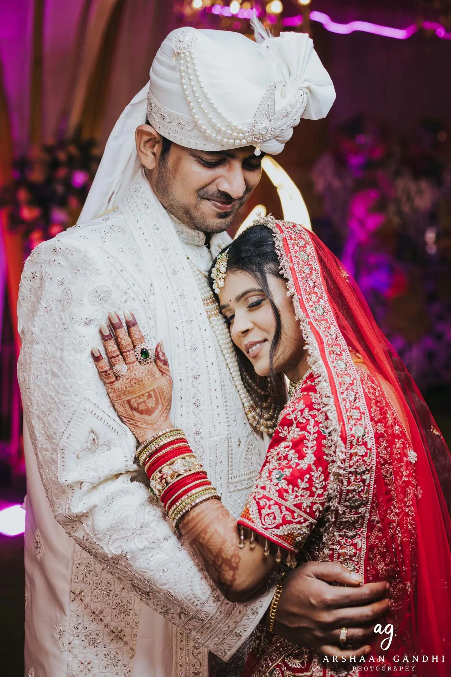 Shaily and Shyam photographed together during their reception wedding candid