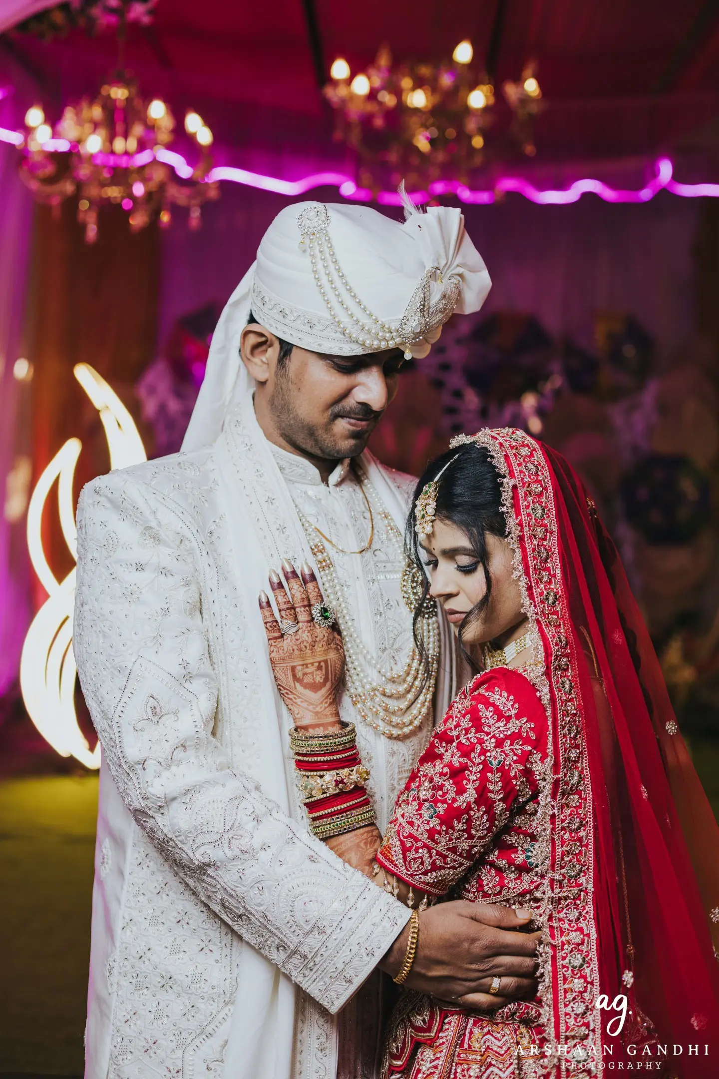 Shaily and Shyam photographed together during their reception wedding candid