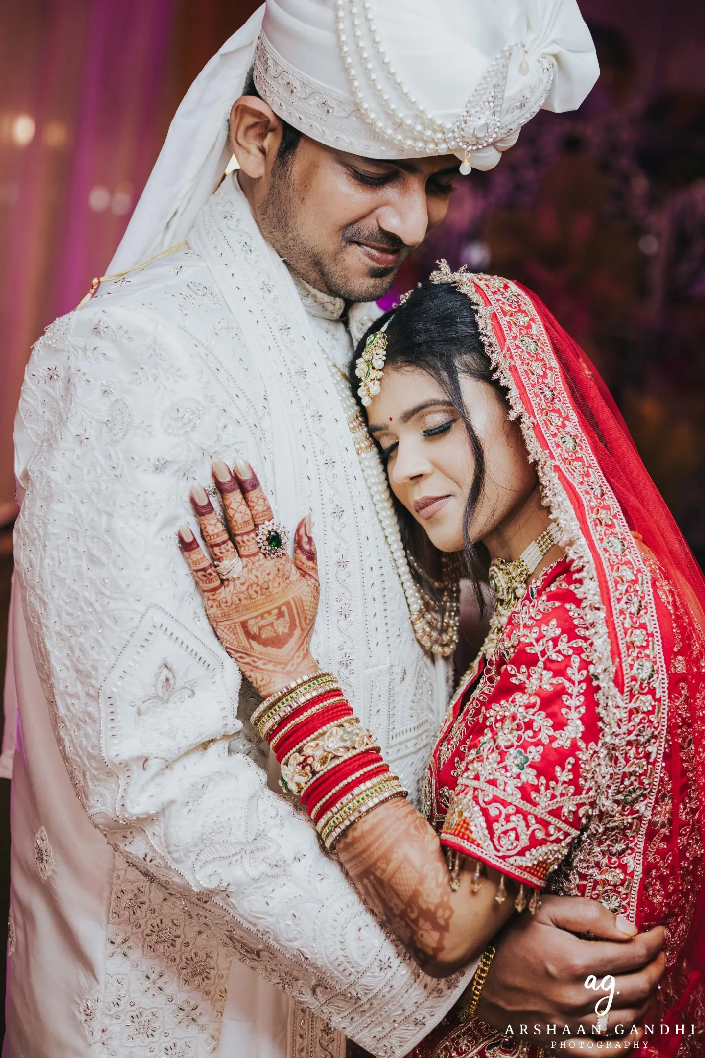 Shaily and Shyam photographed together during their reception wedding candid