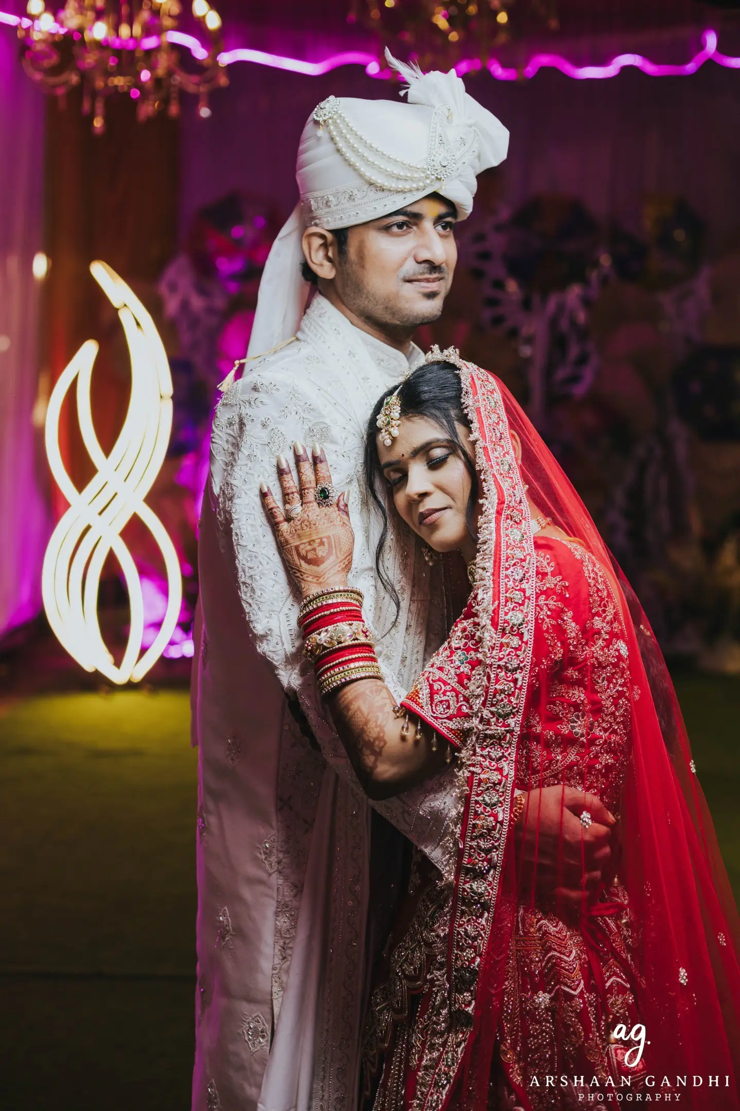 Shaily and Shyam photographed together during their reception wedding candid
