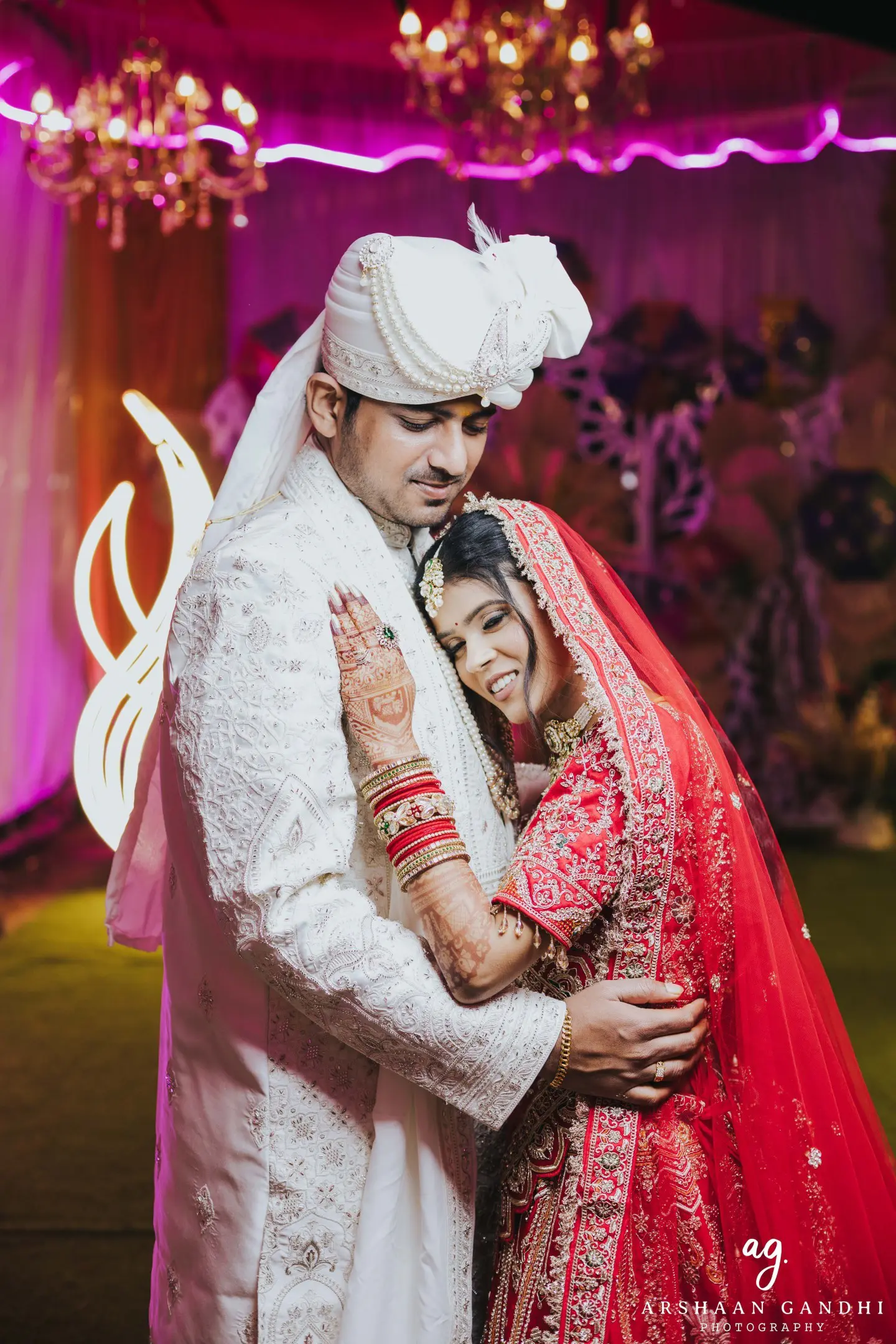Shaily and Shyam photographed together during their reception wedding candid