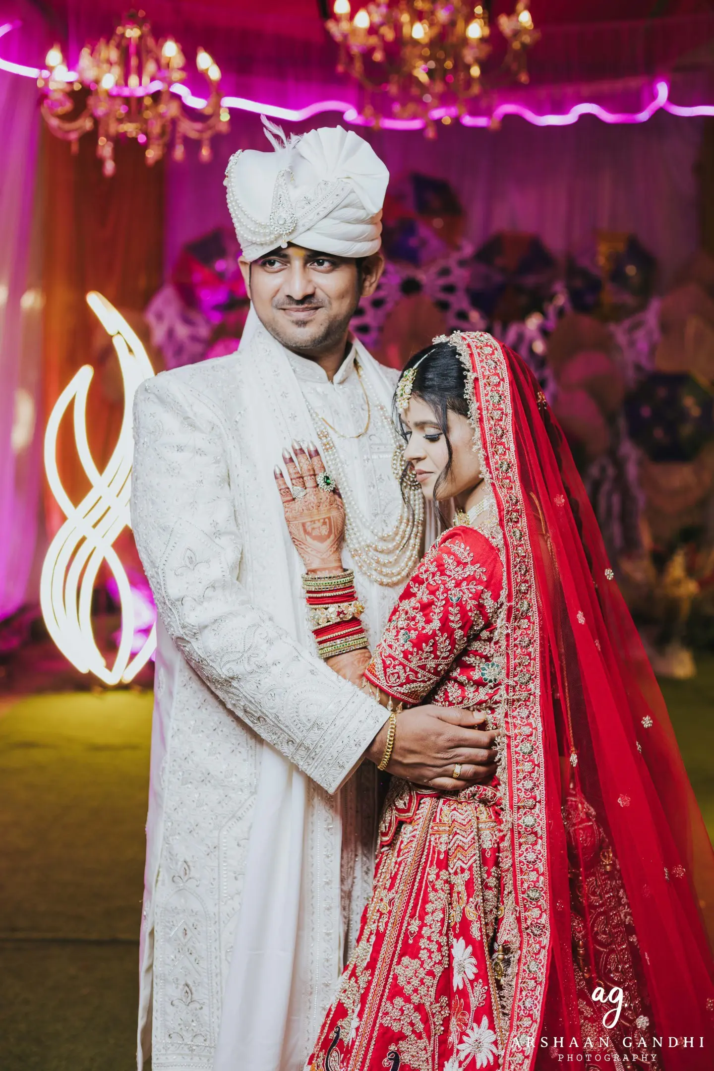 Shaily and Shyam photographed together during their reception wedding candid