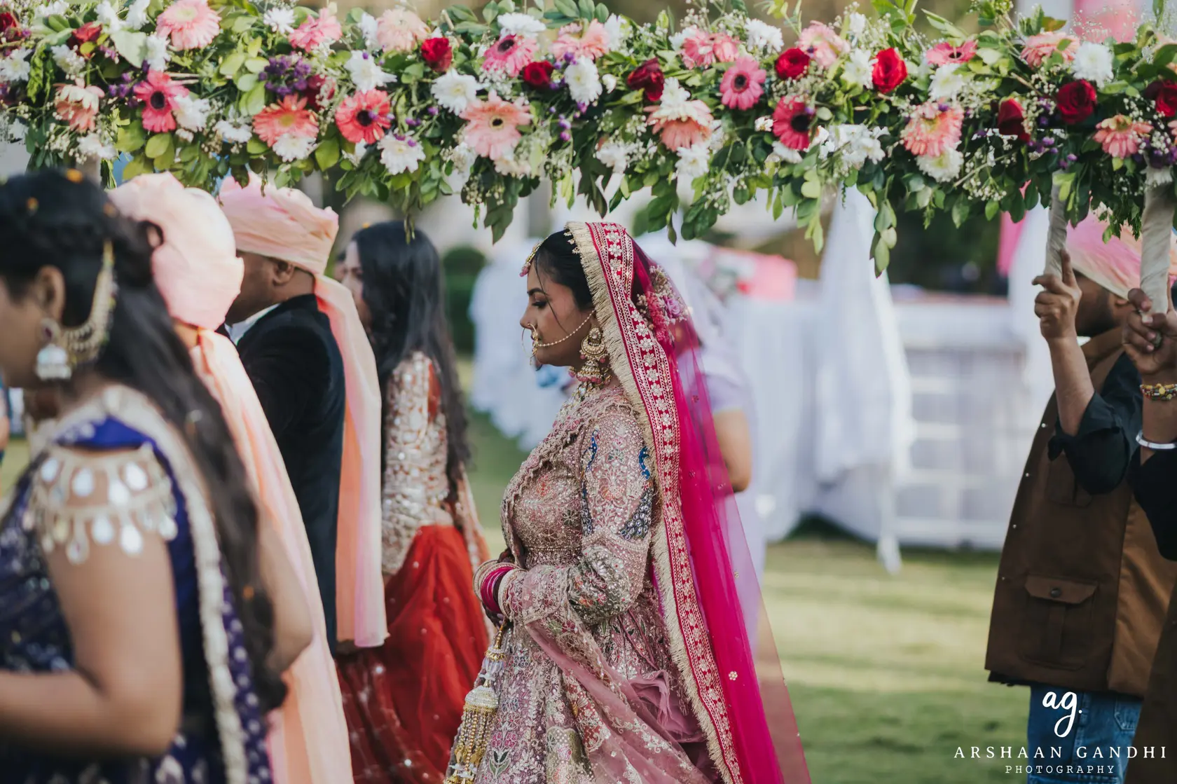 Vikas and Sahni photographed together during their jai mala couple